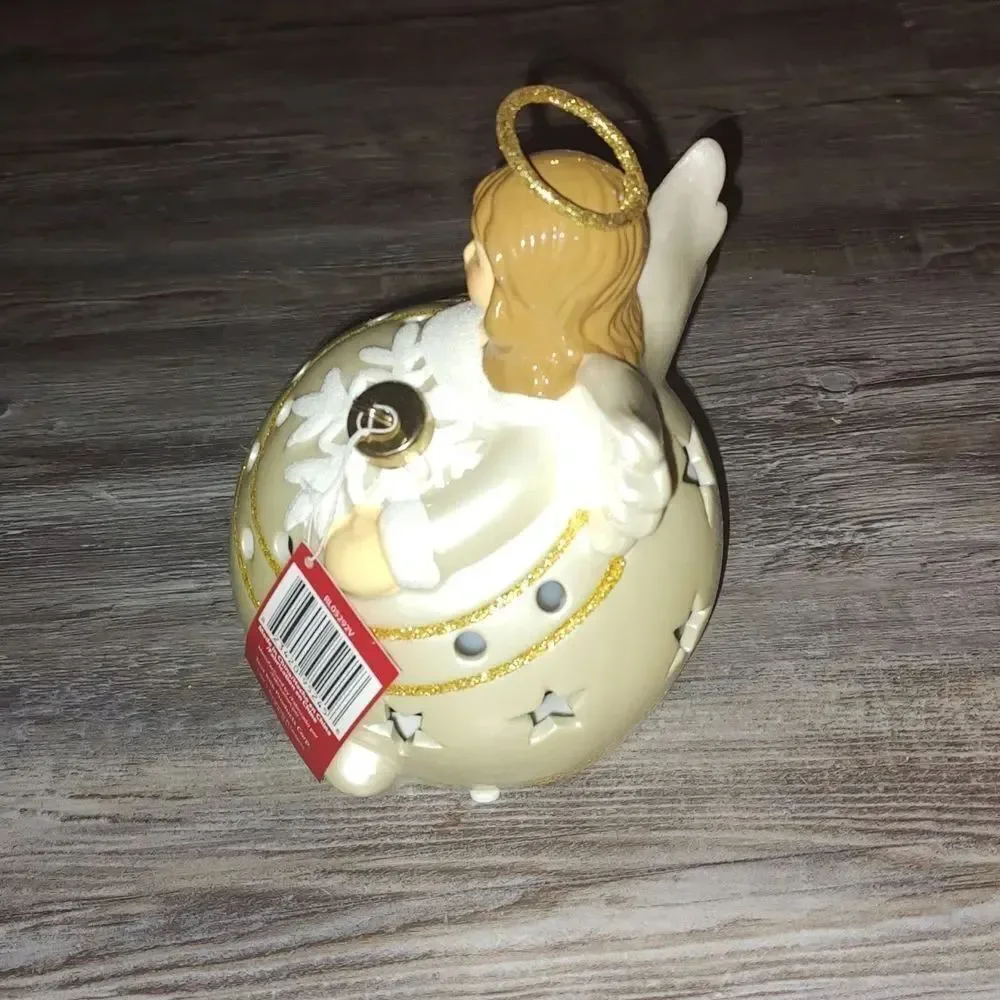 Home Reflections Light Up & Color Change Angel Christmas Ball Ceramic Decor